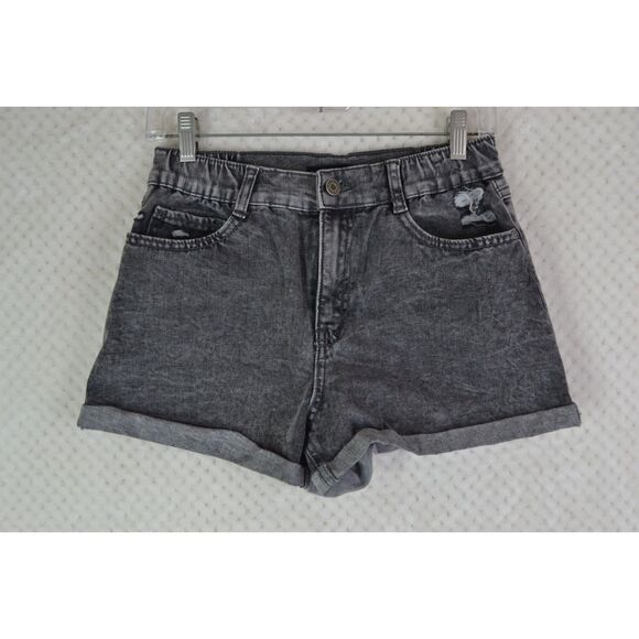 Sincerely Jules Women's 5/27 Black Acid Washed Jean Shorts - Picture 1 of 15